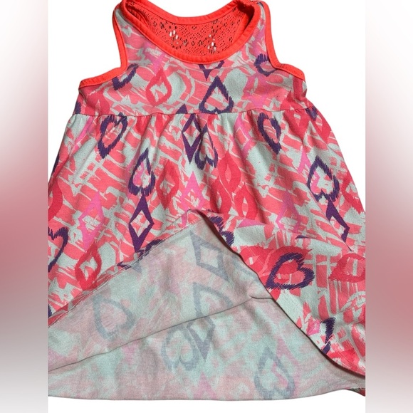 Peanut & ollie Colorful Sleeveless Dress with Abstract Design 3T color Pink - Picture 3 of 9